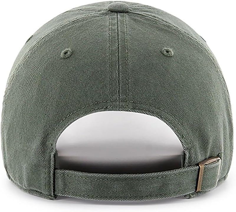 47 Brand MLB Moss Green Primary Logo Clean Up Adjustable Strap Baseball Cap Hat, Adult One Size Fits All - Image 2